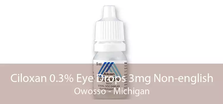 Ciloxan 0.3% Eye Drops 3mg Non-english Owosso - Michigan