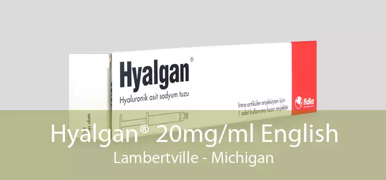 Hyalgan® 20mg/ml English Lambertville - Michigan